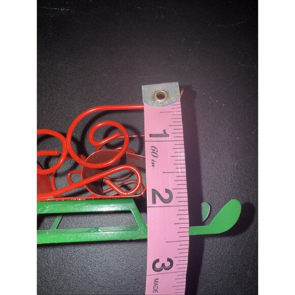 Christmas Santa’s Sleigh Sled Bethlehem Metal Ornament 1983 4x2x3” Unbranded - Picture 7 of 13